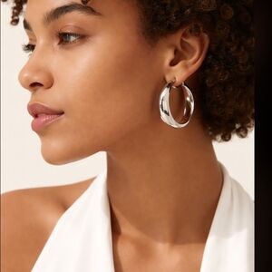 Elegant Silver Hoop Earrings